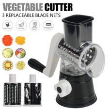 3-in-1 Rotary Salad Slicer Fruit Cutter Vegetable Cheese Grater Chopper Maker UK