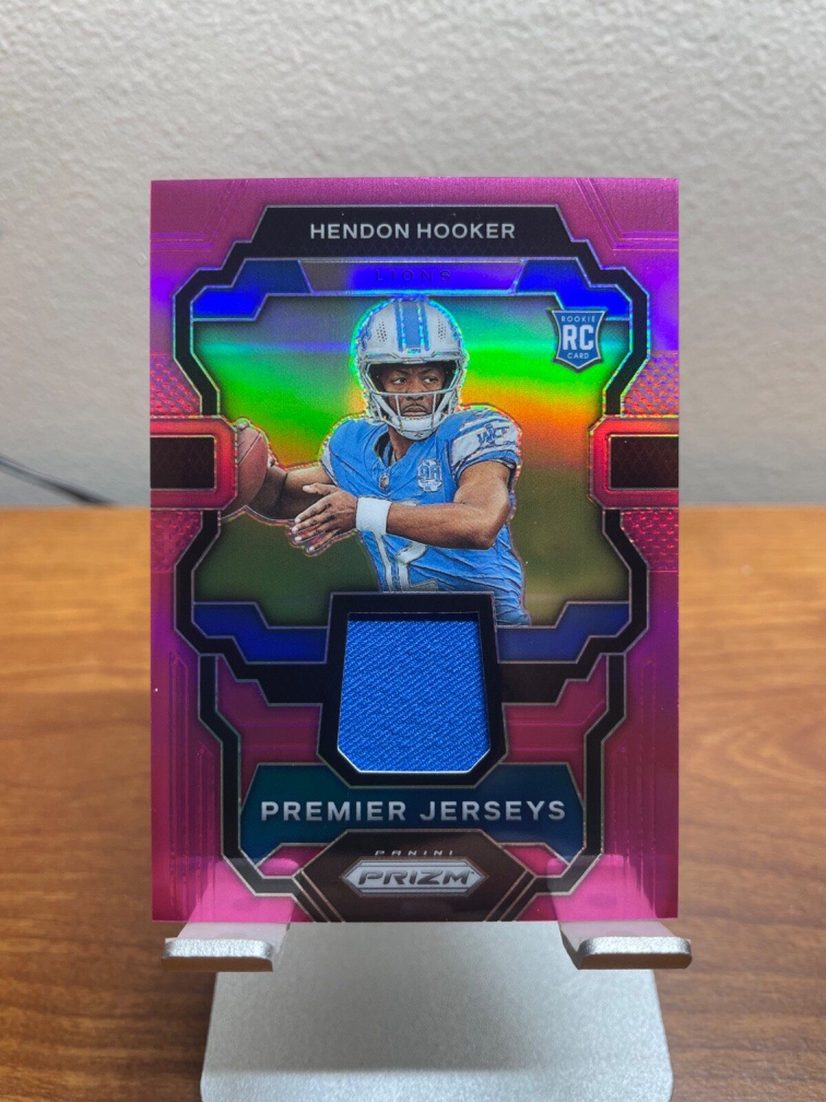 2023 Panini Prizm Premier Jerseys Pink #PJ-HH Hendon Hooker
