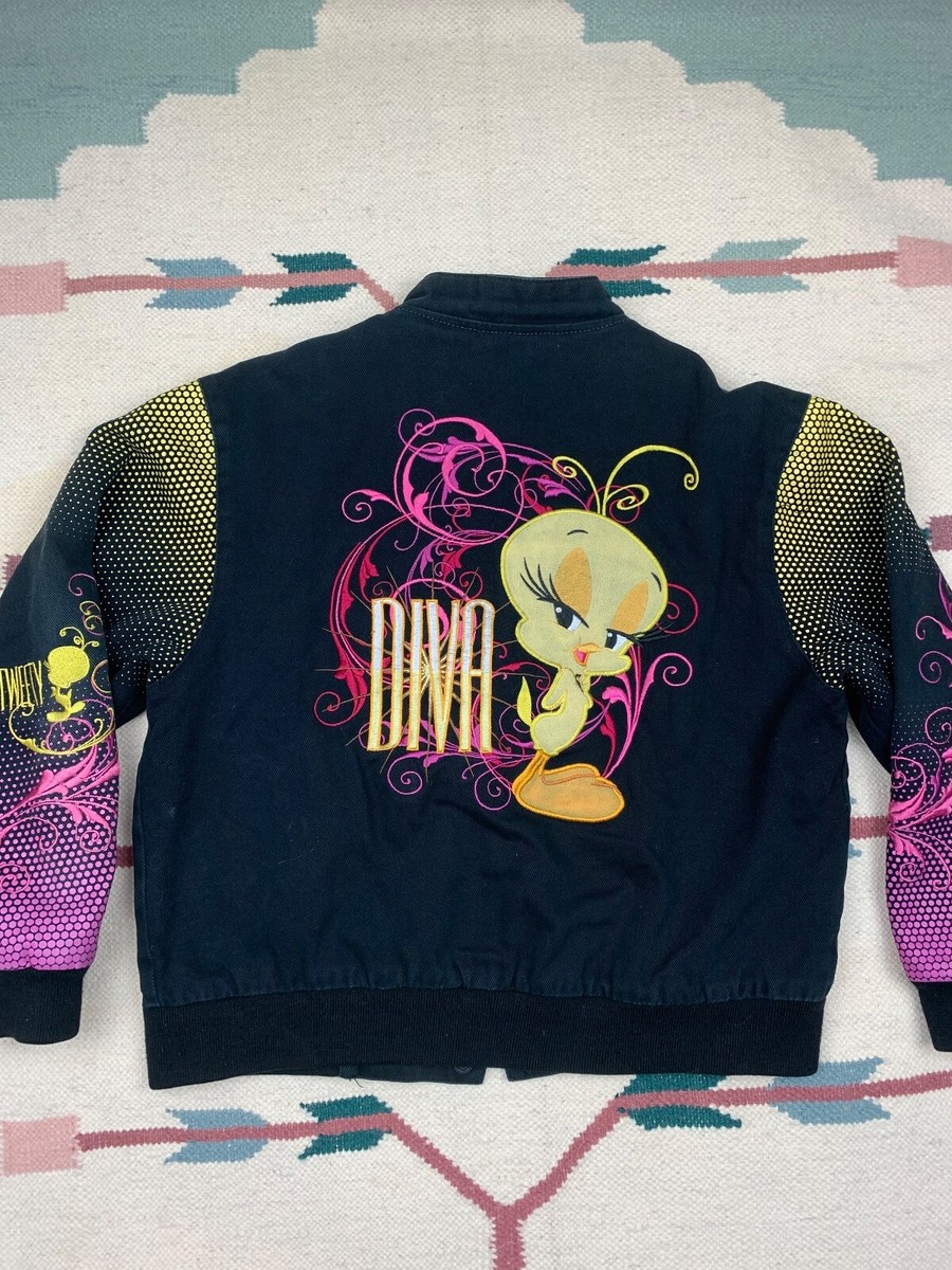 VTG Y2K JH Design Tweety Bird 'DIVA' Jacket Girls Sz L 9/10 VTG Y2K JH Design Tweety Bird 'DIVA' Jacket Girls Sz L 9/10