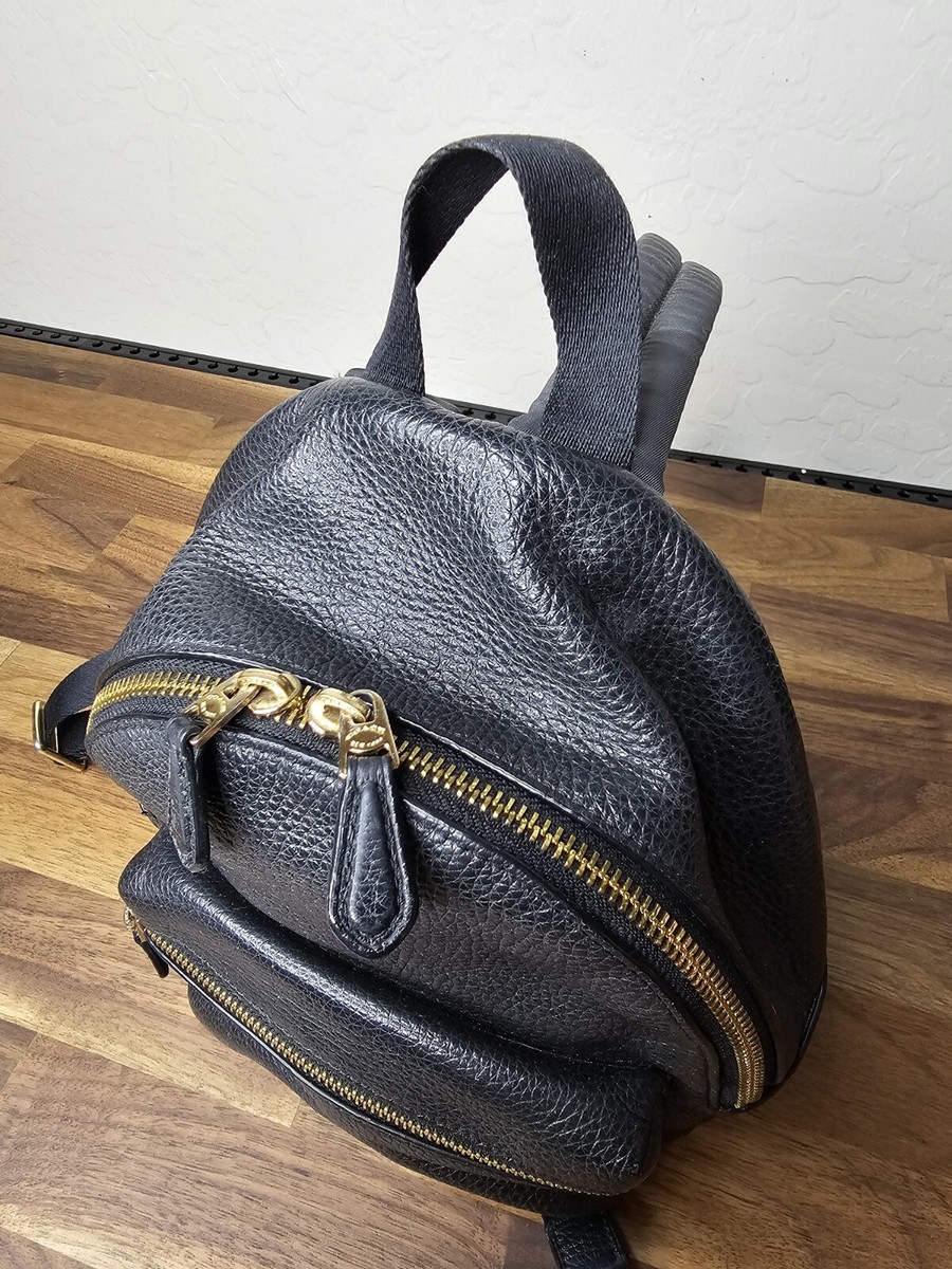 Coach Mini Small Charlie Backpack Pebbled Leather Black  display picture 1