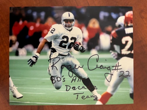 Roger Craig signed LOS ANGELES RAIDERS 8 X 10 Photo