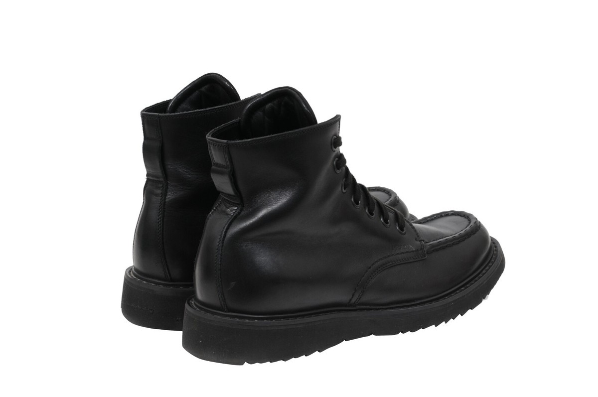 Prada Men Combat Half Ankle Boots US8.5 UK 7.5 Black Leather Prada Men Combat Half Ankle Boots US8.5 UK 7.5 Black Leather