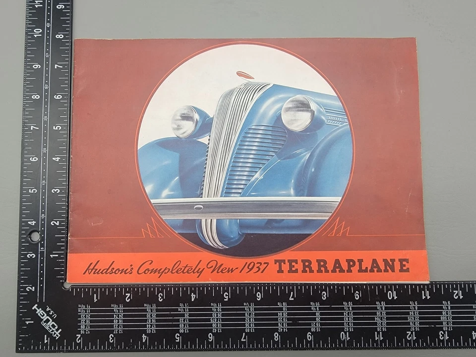 Hudson Terraplane 1937 línea completa grande color folleto catálogo Foto 2 de 4