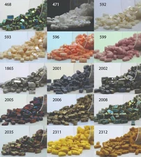 Miyuki Half Tila 2 Holes Beads - 10grs Tube Various colors