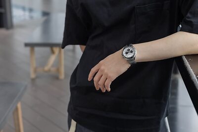 SEIKO Selection SBPY165 Solar Panda Chronograph White Dial Silver