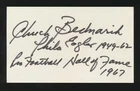 CHUCK BEDNARIK (1949-1962 Philadelphia Eagles) -Autographed Index Card (d.2015)