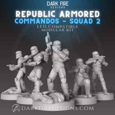 PICK ONE Republic Clone Commando Resin 3d gedruckt 1:46 Star Wars Legion Scale