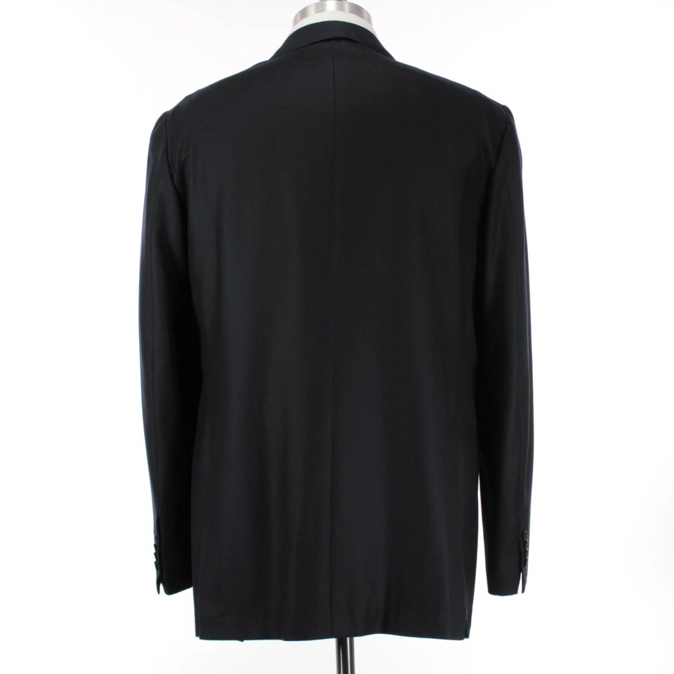 Abrigo deportivo Sartorio 100 % lana nuevo con etiquetas talla 56 EE. UU. 46R en azul marino liso Foto 2 de 4