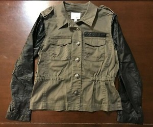 green jacket with plaid lining