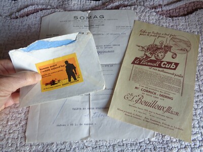 SOMAG Vintage Tractor Sticker Massey Ferguson Sheet Farmall Cub Mc Cormick