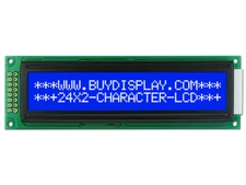 3.3V Blue 24x2 Character LCD Display Module w/Tutorial,HD44780 Controller,Bezel