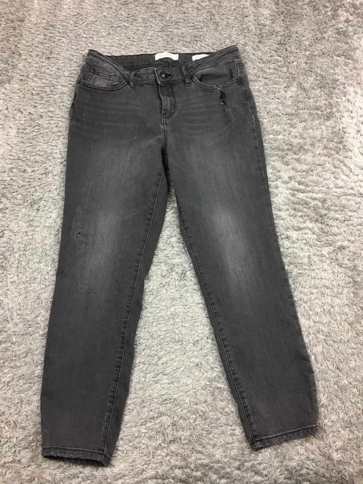 Pantalones de mezclilla Jessica Simpson Forever enrollados al tobillo para mujer talla 29 gris oscuro Foto 3 de 4