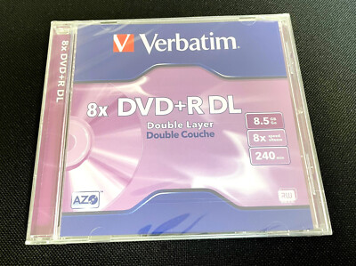 1 Stück Rohling Verbatim DVD+R DL Double Layer 240 Min. 8.5GB 8X Neu OVP