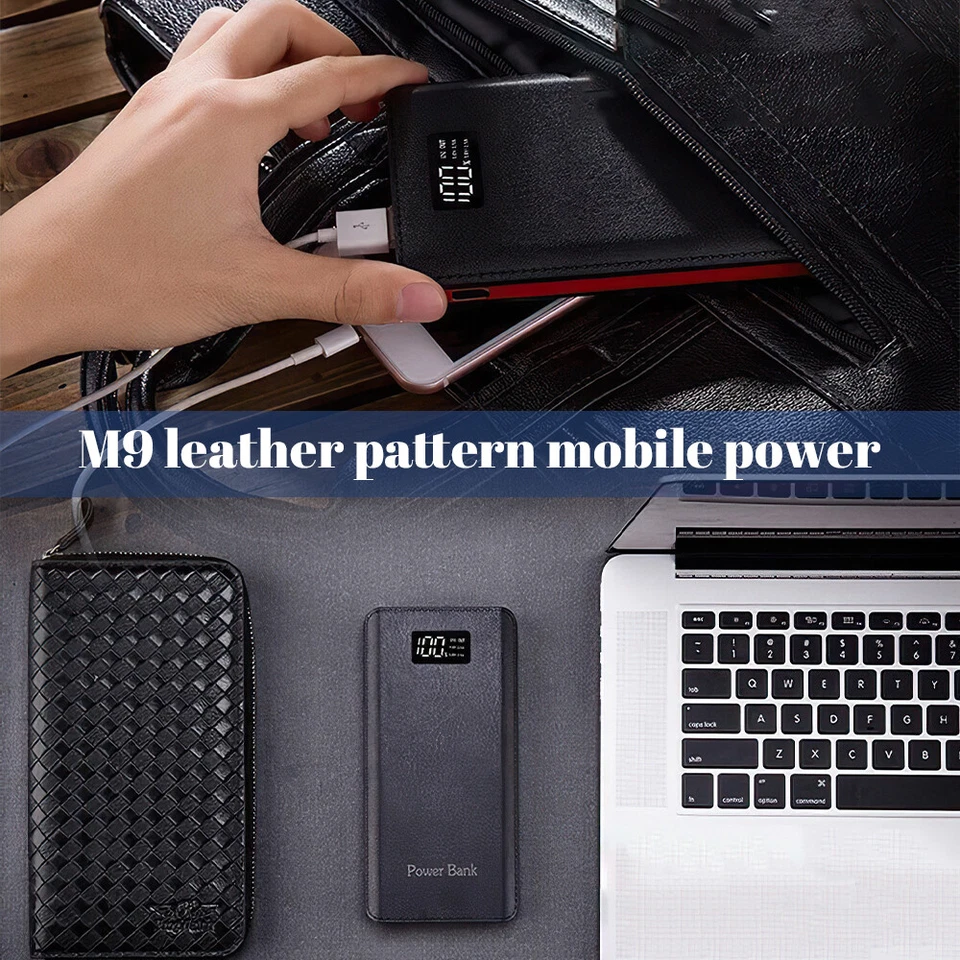 9000000mAh Banco de alimentación portátil USB LCD cargador de batería externo para teléfono celular Foto 4 de 4