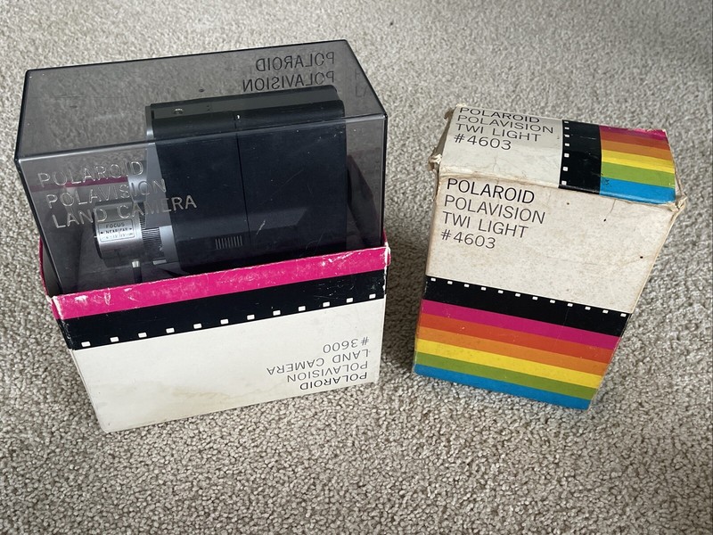 Vintage Polaroid Polavision Land Camera 3600 & Twi Light 4603 Tested Working