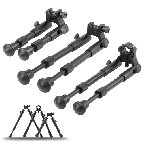 6/10" Adjustable Rifle Bipod Tactical Aluminum Barrel Mount for Picatinny Rail - Picture 2 of 19