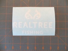 Realtree Fishing White Logo Fishing Transfer Sticker - 5 12 X 4 Inch