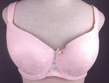 Laura Ashley RN 90410 Pink Nylon Underwired T Shirt Bra Size 42 D 43