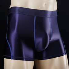 Men Boxer Shorts Shiny Leggings Fitness Stretch Pant Shorts Underwear Trunks