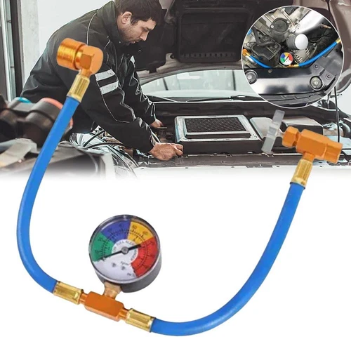 R 134a Refrigerant AC Recharge Gauge R-134A Can tap valve Hose for AC Recharging - Picture 7 of 12