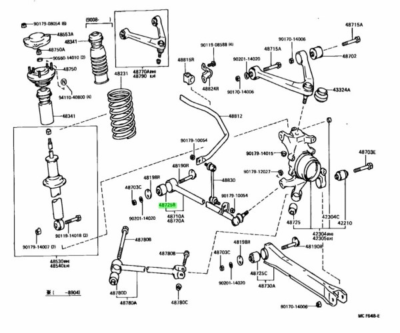 TOYOTA SUPRA Bush Rear Suspension Arm Genuine JDM OEM 48725-14010