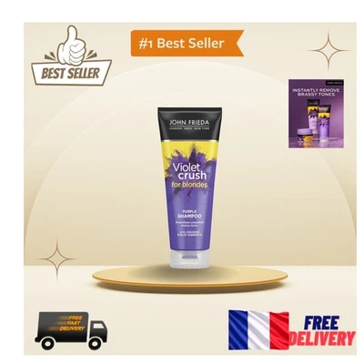 Correcteur de Tons Cuivrés - Shampoing Violet pour Cheveux Blonds, 250 ml - Photo 1/3