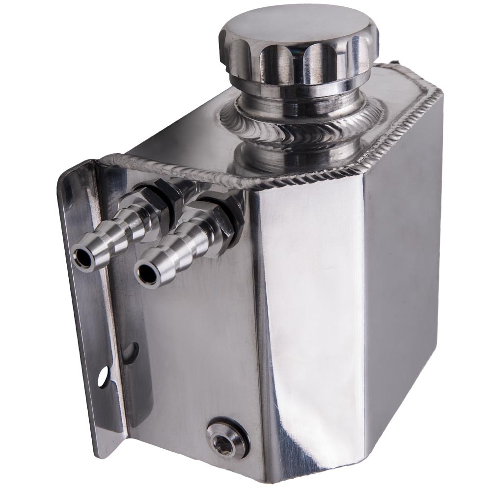 1000ML Alloy Aluminium Car Engine Oil Catch Can Breather Tank Bottle Reservoir