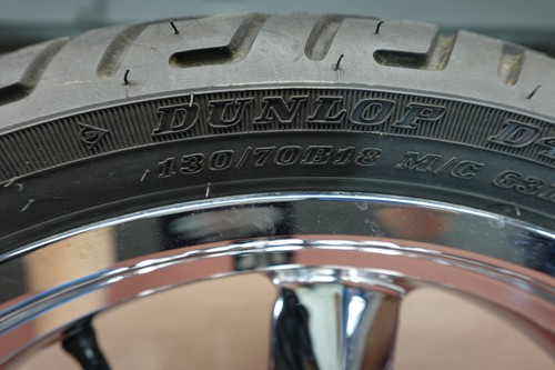 2012-2015 Harley Davidson FLD FRONT DUNLOP TIRE RIM WHEEL 130/70 B18 - Picture 2 of 16