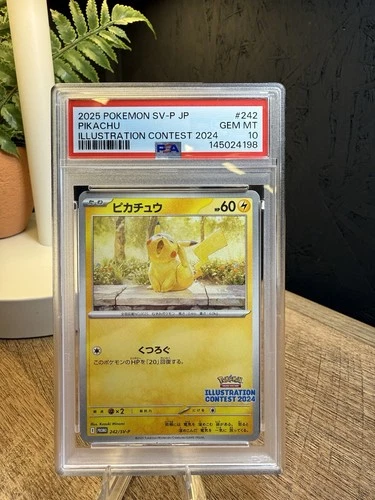 PSA 10 Pikachu 242/SV-P Illustration Contest 2024 Japanese Promo GEM MT