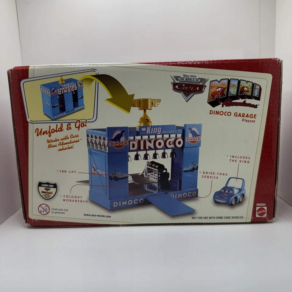 Rare new  Disney Cars Mini Adventures Dinoco Garage Playset The King - Image 3 of 4
