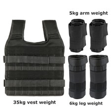 Exercise Weighted Vest Fitness Training Workout Sport 77lbs Weighted Adjustable
