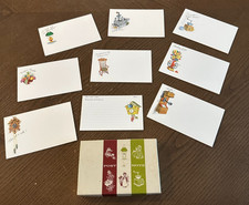 Vintage 27 Blank Recipe Cards with Box Stove, Telephone, Clocks, Flowers, Lamp