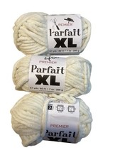 premier parfait chunky yarn 3 Skeins Cream 2050-06 NEW 7 Oz 87 Yds Each