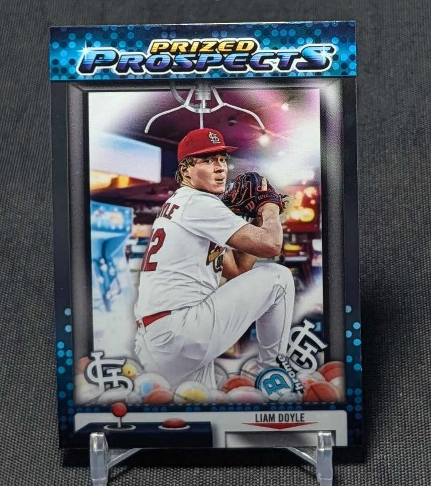 Liam Doyle Prized Prospects Chrome Rookie 2025 Bowman Draft Card #PP-4 Cardinals