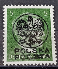 Local Poland 1945 overprint Polska Poczta MNH