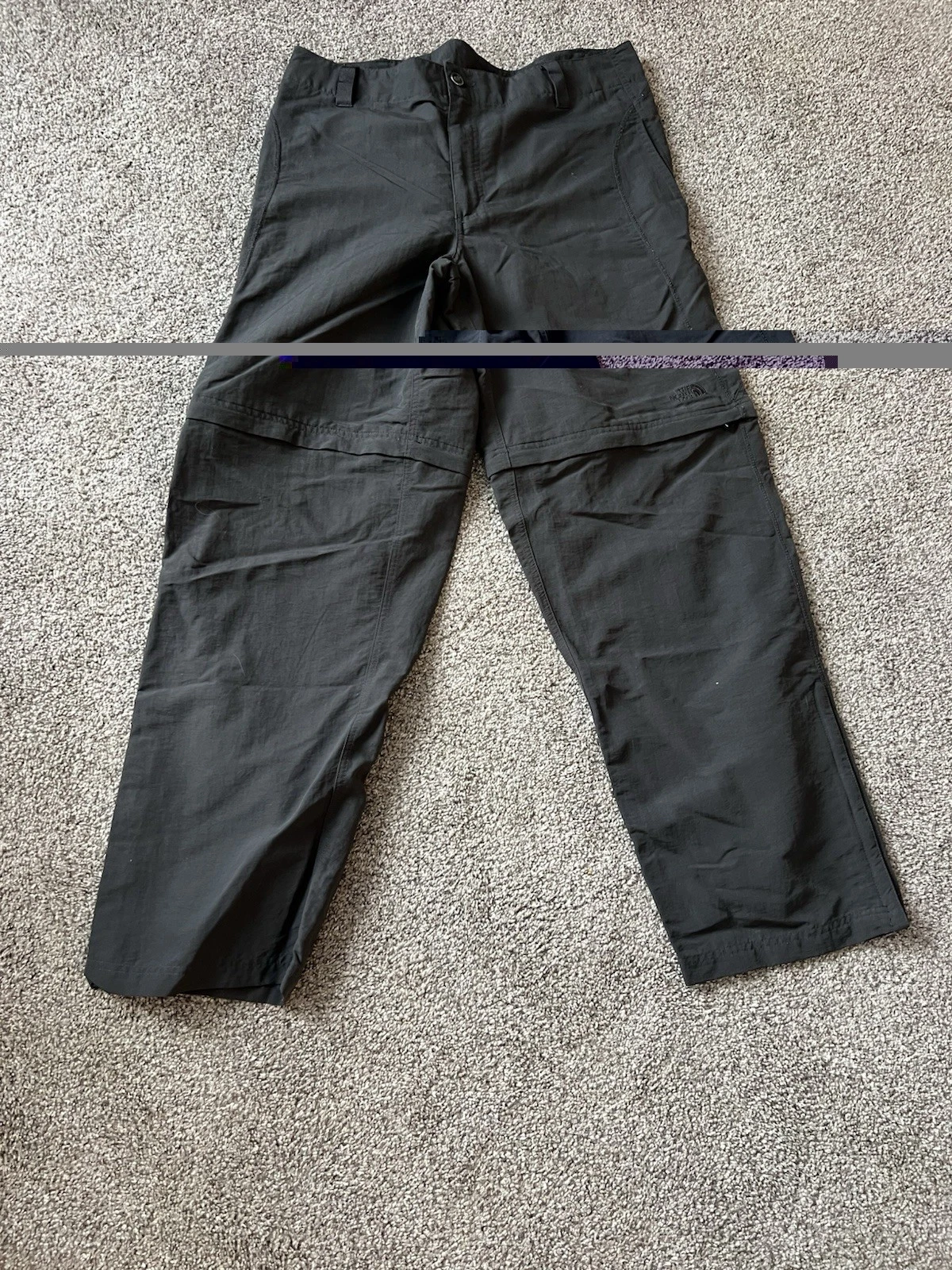 The North Face Convertible Pants Mens 36 Gray Nylon Hiking Shorts