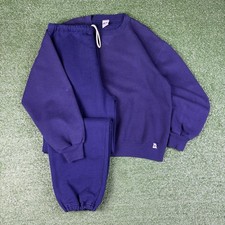 Vintage 90s Russell Athletic Navy Sweatsuit Men's Large / XL Made In USA - READ