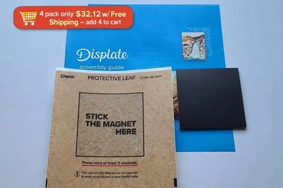 Displate Wall Mounting Kit - Complete w/ Magnet, Protective Leaf & Cleaning Pad