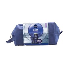 3pc Nivea Mens Deep Skin Gift Set With Shower Gel, Face Wash & Creme