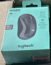 Logitech M185 Wireless Mouse, 2.4GHz USB Mini Receiver,1000 DPI Opt, Ambidextrou