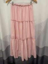 Urban Outfitters Small Hippie Pink Skirt Elastic Waist Fairy Festival Peasant
