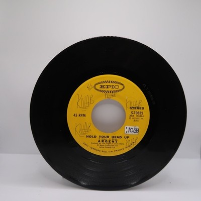 Argent - Hold Your Head Up 7'' Single Record 1972 Epic Rock Pop 45 RPM