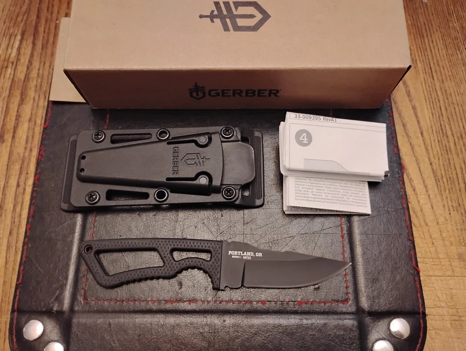 Cuchillo GERBER Ghostrike 3.1" 420 HC hoja de acero inoxidable funda GFN 3.6 OZ EE. UU.   Foto 2 de 3