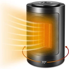 Fane Brivennor Electric Space Heater, 750/1500W Indoor Fast 70° Oscillating P...