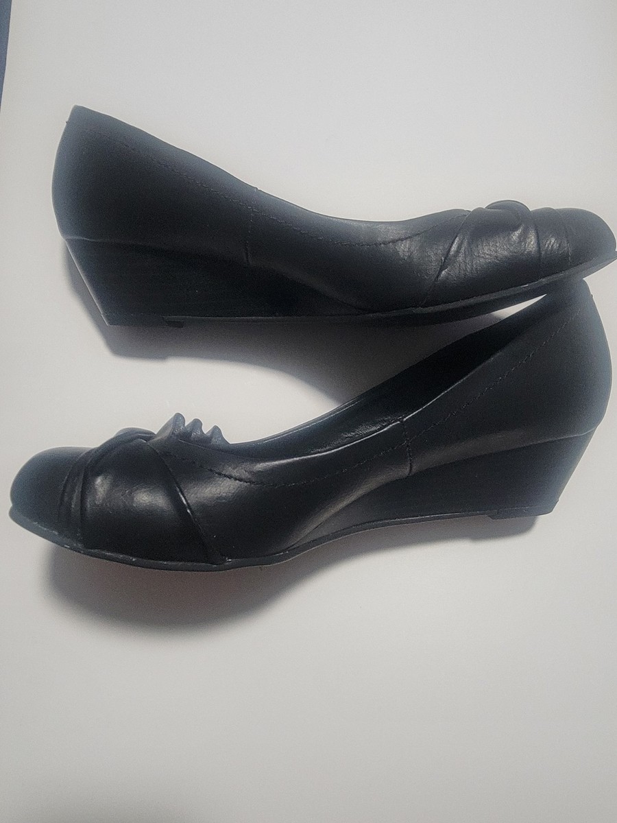 Rampage NIB Y2K Joost Womens Black Wedges Sz