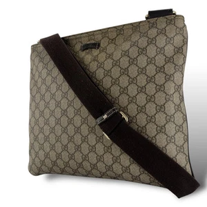 Sac bandoulière Gucci GG logo PVC cuir 201446 Authentique, état neuf
