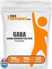 BulkSupplements.com GABA Powder - Gamma Aminobutyric Acid, GABA Supplement, A