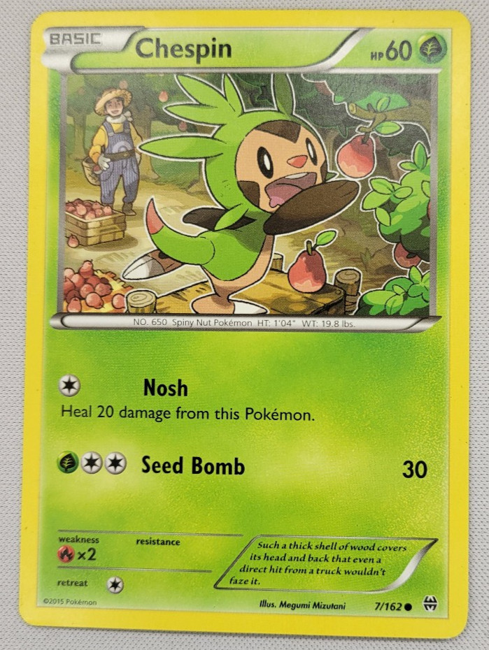 Chespin Pokemon XY Breakthrough 7/162 LP