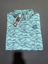 NWT MEN'S ADIDAS GO-TO POLO, SIZE: 2XL, COLOR: TURQUOISE/TEAL M9.3 