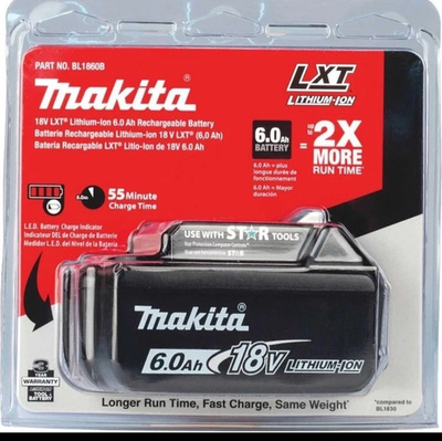 #ad Makita BL 1860B 18V LXT Lithium Ion 6.0 Ah Battery NEW FREE USA SHIP L@@K $60.99